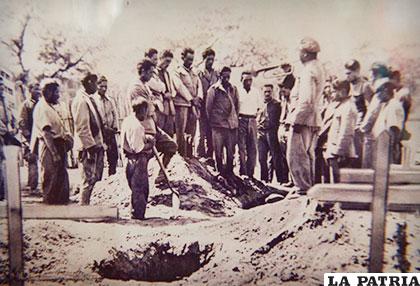 Los caídos eran enterrados en el campo de batalla