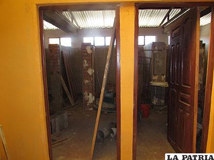El sector de las duchas está inconclusa