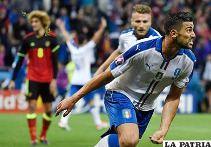 Graziano Pelle liquidó el pleito en favor de Italia en el final del cotejo