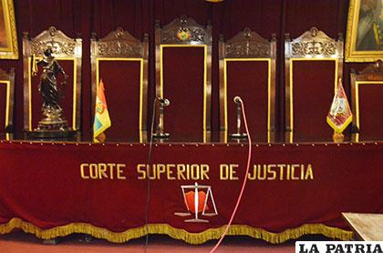 El estrado del Salón Rojo podría quedar desierto por la sanción a la mayoría de los vocales del Tribunal de Justicia de Oruro