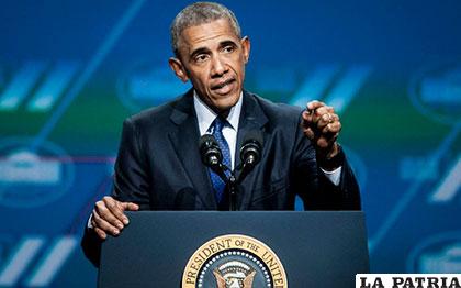 El presidente de EE.UU., Barack Obama se refiere al control de armas