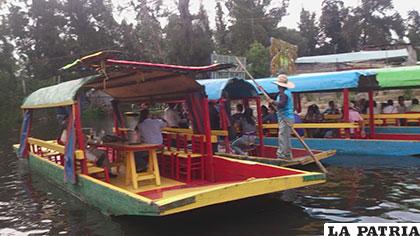 Las barcazas en Xochimilco