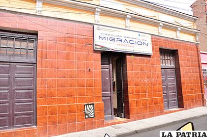 Oficinas de Migración, regional Oruro