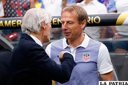 Pekerman y Klinsmann se desearon suerte antes del cotejo