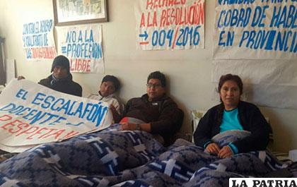 Maestros que protagonizaron la huelga de hambre, suspendieron la medida de presión /ANF