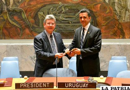 Uruguay deja la presidencia del Consejo de Seguridad y Bolivia asume el cargo /ABI