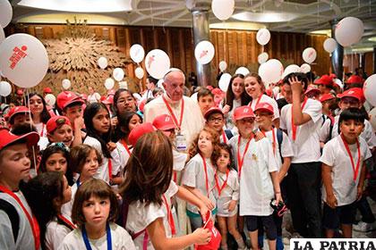 El Papa recibió a los niños en el Vaticano