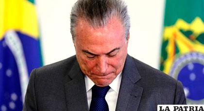 El presidente brasileño, Michel Temer, es acusado por corrupción