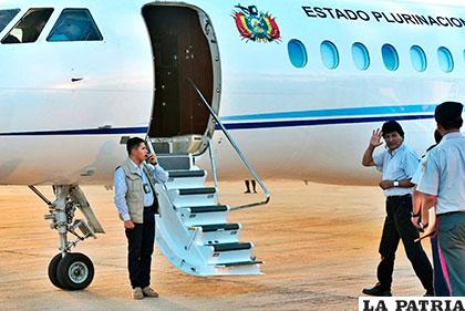 Evo Morales antes de partir a Nueva York /ABI.BO