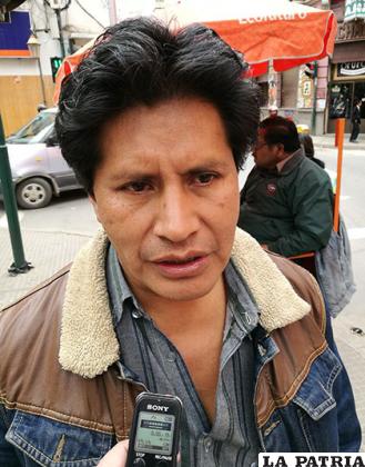 El ex presidente del ente cívico Pedro Challapa