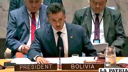 El embajador de Bolivia ante la Organización de Naciones Unidas /ONU