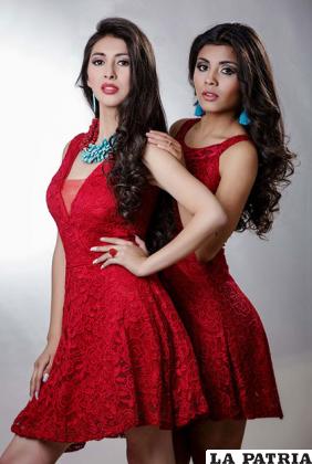 Alexy Zeballos (izq) y Raphaela Cabrera (der), se encuentran preparadas para el Miss Bolivia 2017 /Daniel Rodrigo