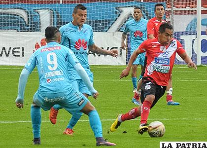 Bolívar venció en la ida 3-1 en La Paz el 01/04/2017 /APG