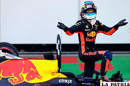 La emoción del piloto australiano Daniel Ricciardo