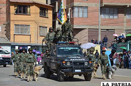 El Centro de Adiestramiento de Canes (CAC) realzó el aniversario 191 de la Policía Boliviana