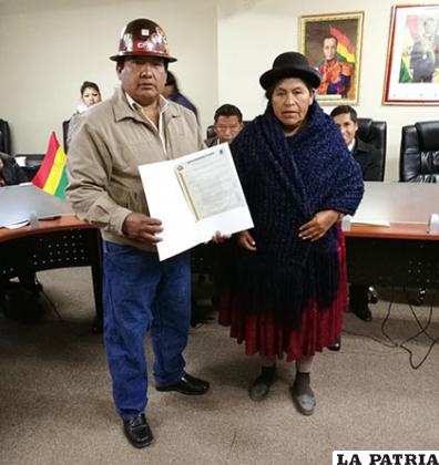 La COD recibió el reconocimiento a nombre de las familias mineras