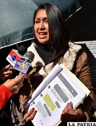 Yadira Peláez, periodista que denunció al ex gerente de Bolivia Tv por acoso /APG