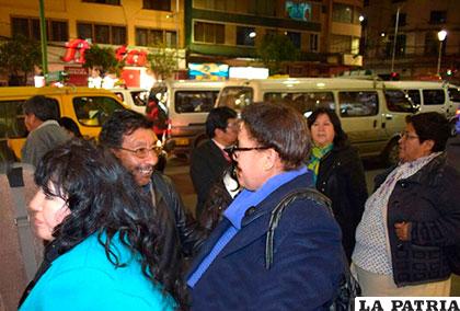 Concejales a la salida de la reunión /CONCEJO MCPAL
