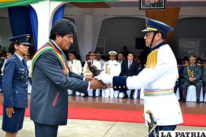 El Presidente Evo Morales participó del aniversario en el Colegio Militar de Aviación en Santa Cruz /ABI