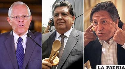 Los ex presidentes de Perú Pedro Pablo Kuczynski, Alan García y Alejandro Toledo /El Mundo