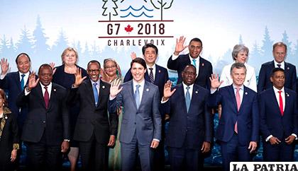 Foto de familia de la Cumbre del G7 /Noticieros Televisa