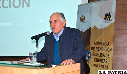 El presidente de la Comibol, José Pimentel /CMB