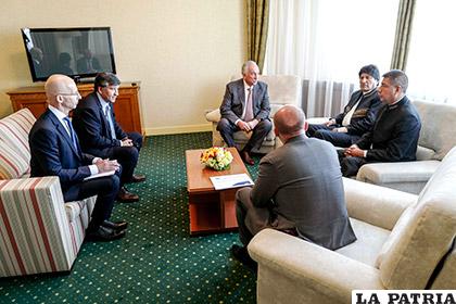Presidente Morales se reúne con ejecutivos de la empresa Uranium One /Iván Canelas Lizárraga
