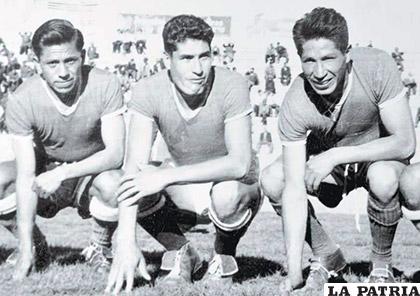 Armando Escóbar, Ausberto García y Víctor Agustín Ugarte en la Selección Nacional