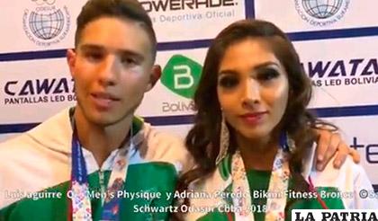 Jorge Aguirre y Adriana Peredo lograron medallas en los Odesur (exhibición) /Facebook  