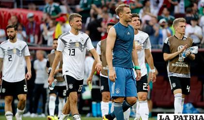 Al final del partido los alemanes no terminaban de comprender que perdieron /paraguay.com