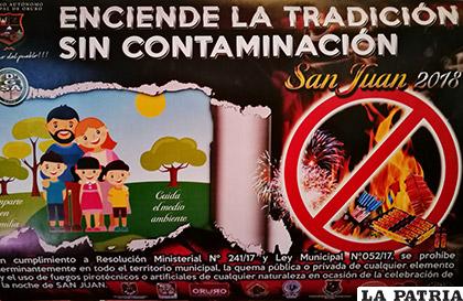 El afiche con el que se busca concienciar a la población
