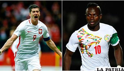Lewandowski figura de Polonia y Mane delantero de Senegal /elcomercio.pe