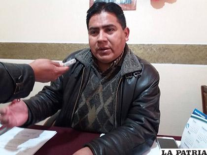 Ejecutivo del magisterio urbano de Oruro, Rimmy Gonzales /ARCHIVO