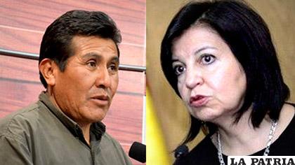 El ministro Rojas y la exministra Teresa Morales /ERBOL
