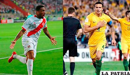 Jefferson Farfán figura de Perú, Mile Jedinak figura de Australia /libero.pe