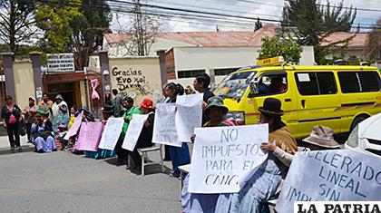 Pacientes con cáncer protestan en La Paz /ANF