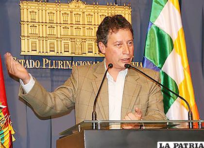 El ministro de Minería, César Navarro /La Razón