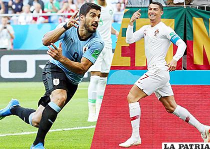 Luis Suarez y Cristiano Ronaldo se enfrentarán en los octavos de final del Mundial /CARMELO PORTAL
