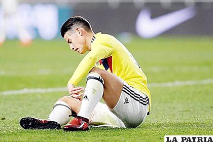 James se retiró con molestias en el gemelo izquierdo en el choque ante Senegal /CANALTROPICAL