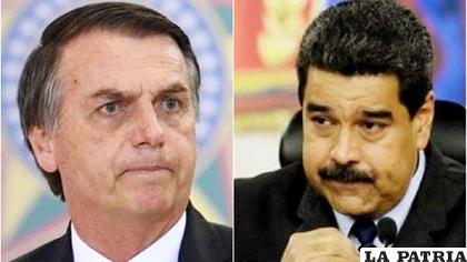 Jair Bolsonaro y el mandatario venezolano, Nicolás Maduro /e.rpp-noticias.io