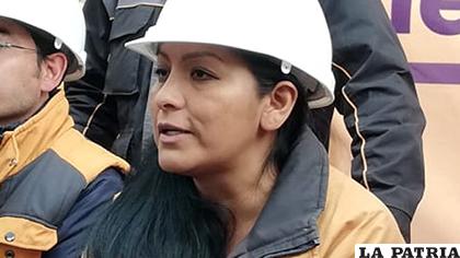 La alcaldesa de la ciudad de El Alto, Soledad Chapetón /Edwin Apaza/ERBOL