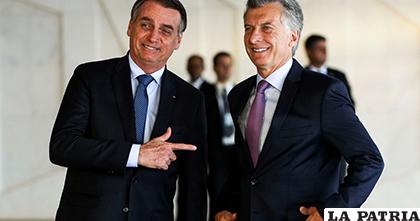 Mauricio Macri y Jair Bolsonaro /Andre Coelho/Bloomberg