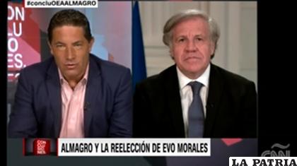 Luis Almagro, secretario General de la OEA en entrevista con CNN /Captura de pantalla