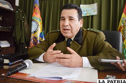 Ayer el director de la Felcc, coronel Manuel Vergara dio a conocer el hecho /LA PATRIA
