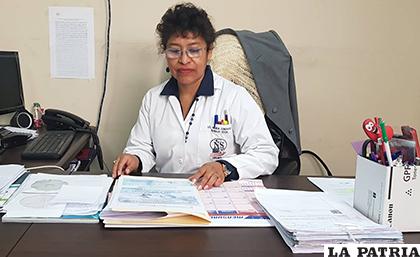 La presidente de la Asociación Alianza de Cuidados Paliativos Filial Oruro Wanda Condarco /LA PATRIA