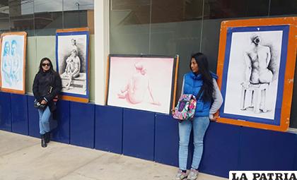 Obras de los estudiantes del ISBA adornaron las calles de Oruro /Oscar Calizaya