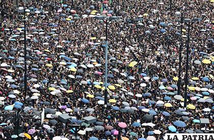 Miles de ciudadanos de toda condición continuaron sumándose en defensa de sus libertades /La Prensa Latina