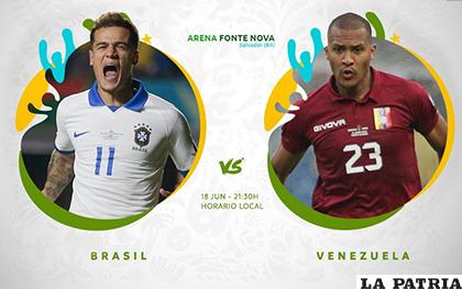 Brasil-Venezuela desde las 20:30 en el Arena Fonte Nova /conmebol.com