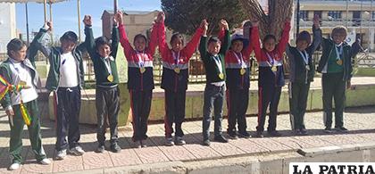Integrantes del municipio de Eucaliptus campeones en gimnasia rítmica y atletismo /cortesía Municipio de Salinas