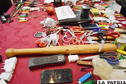 Las herramientas y pertenencias de los internos de San Pedro /LA PATRIA